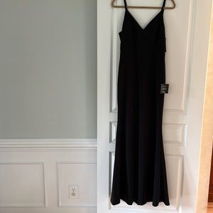 Black mermaid long black gown